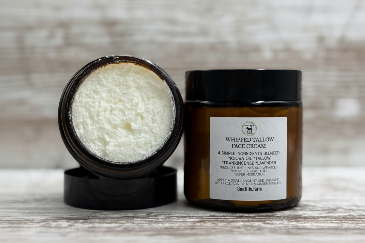 Whipped Tallow Face cream with lavender and Frankincense