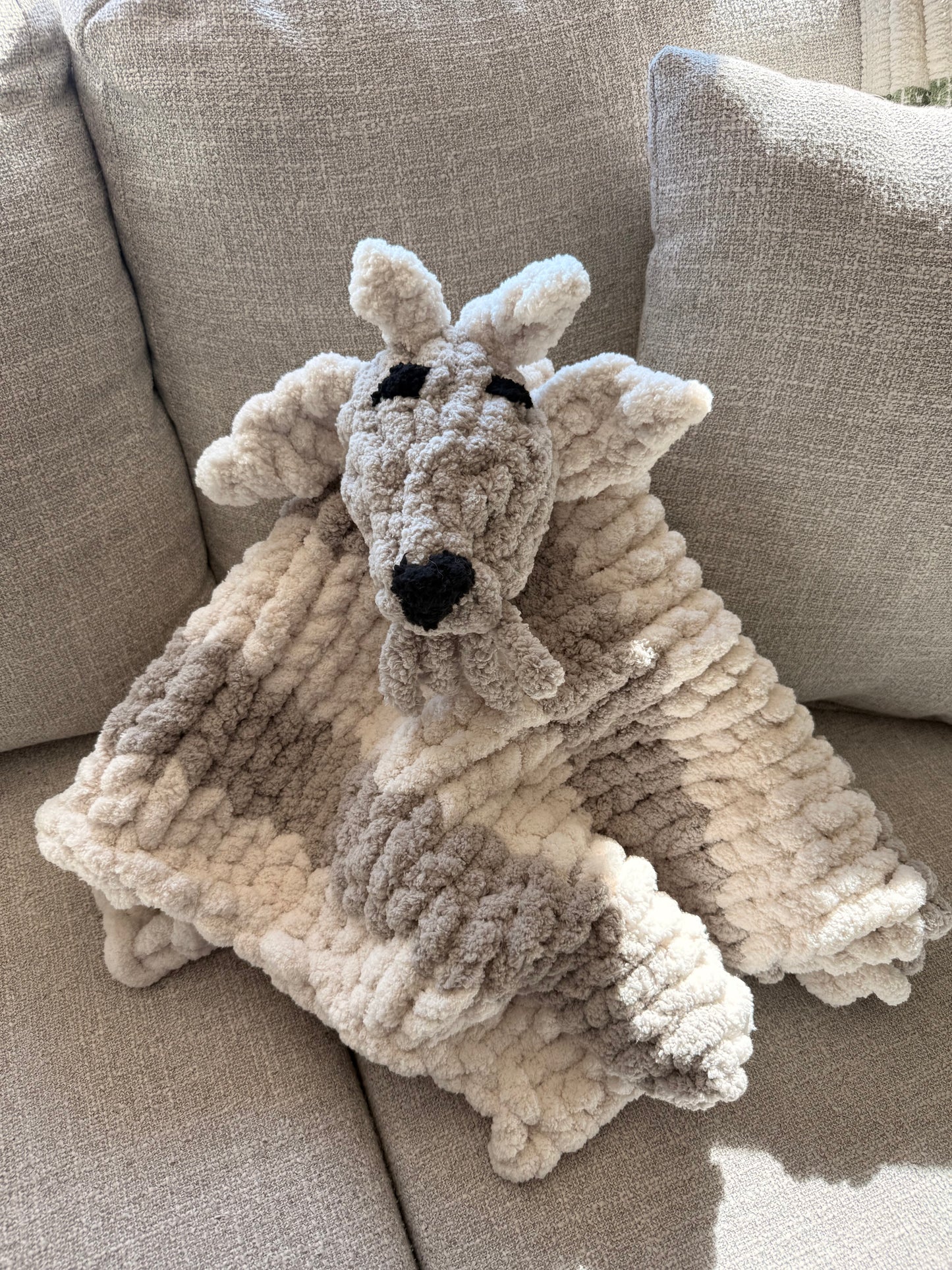 Children’s Chunky knit goat blankie