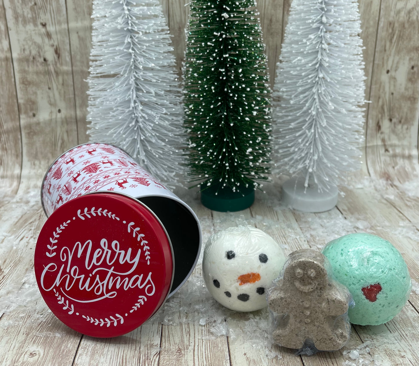 Bath Bomb tin - christnmas bombs