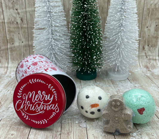 Bath Bomb tin - christnmas bombs