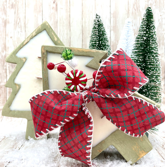 Rustic Green Christmas Tree Dough Bowl